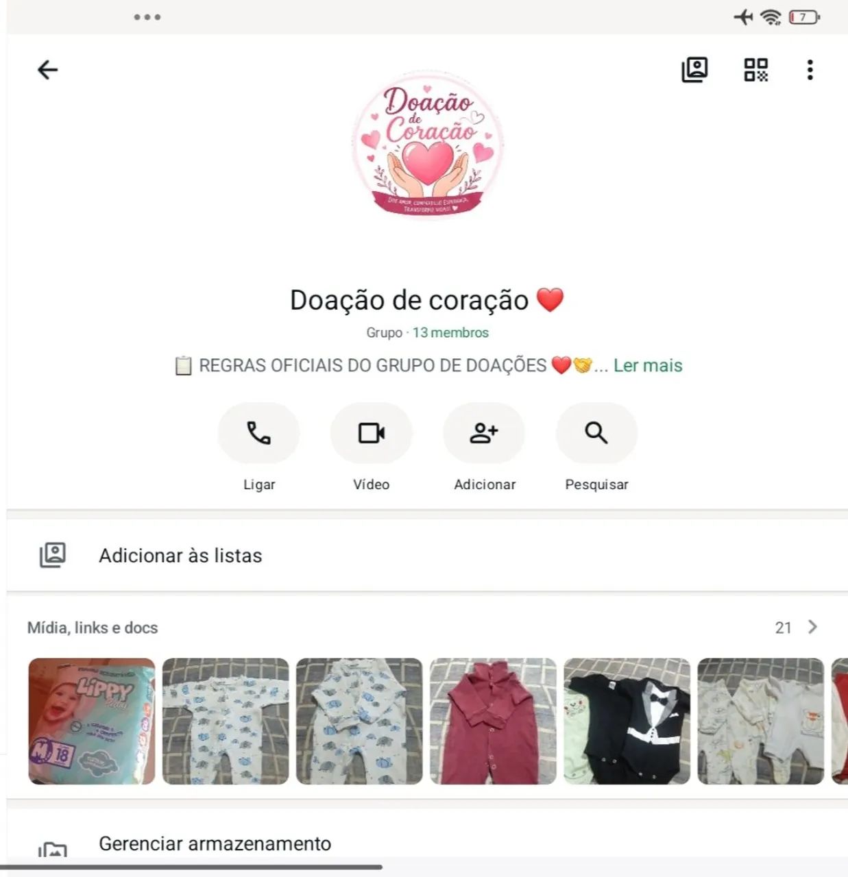  GRUPO DE DOAÇÃO 
