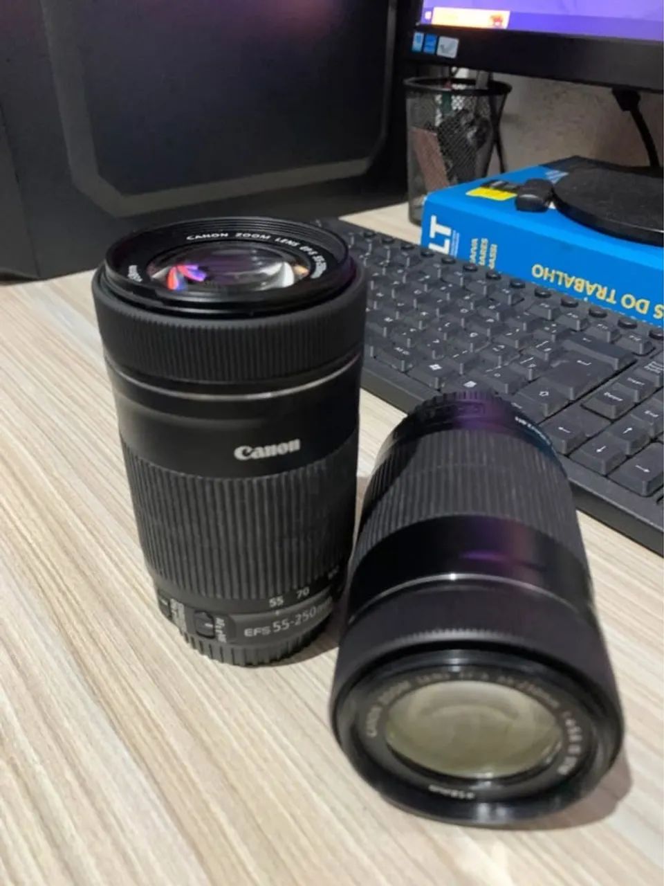 Vendo 2 Lentes Canon EF-S 55-250mm para Conserto. - Foto 4