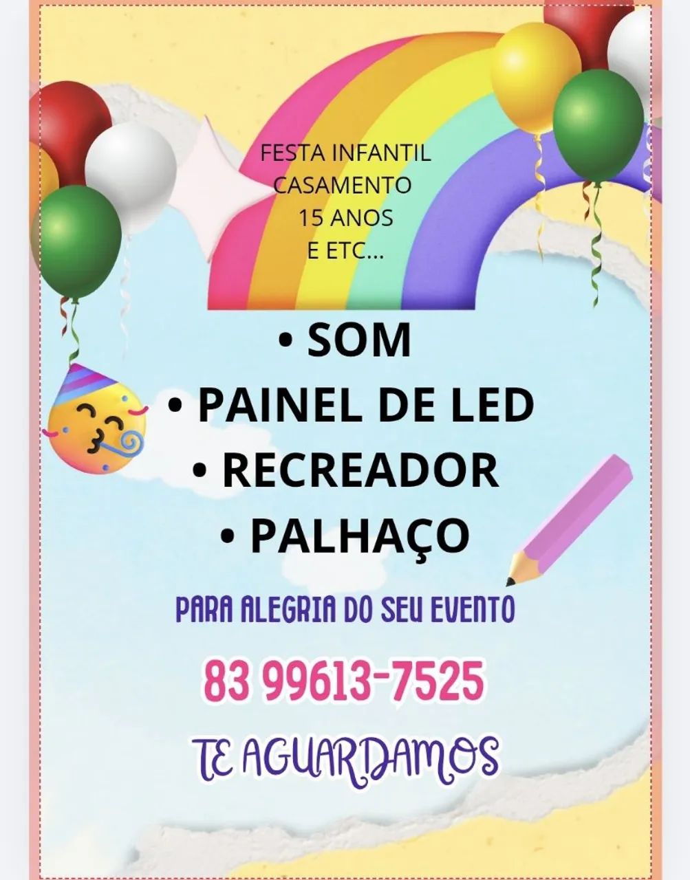 PAINEL DE LED - SOM - PALHAÇO - ILUMINAÇÃO  - Foto 4