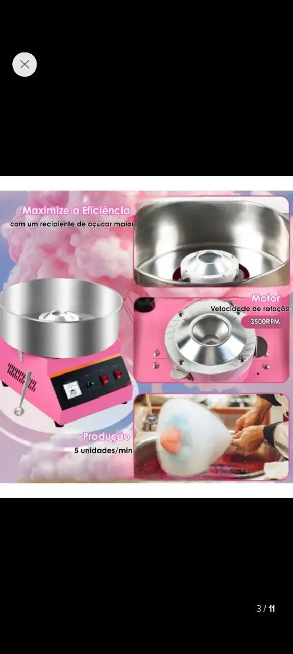 Máquina de algodão doce profissional  - Foto 2