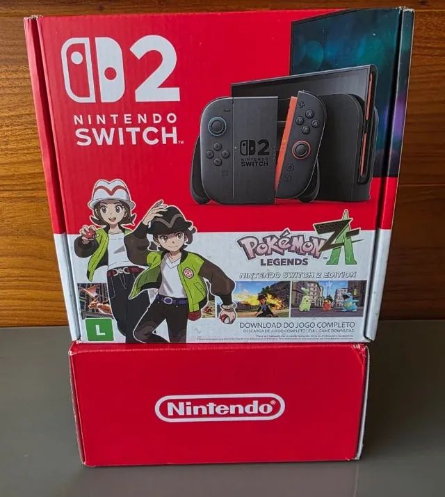 Console Nintendo Switch 2 + Pokemon Legends: Z-A NOVO E LACRADO