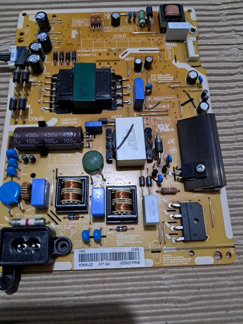 Placa  fonte tv sansug 43 un43j5200ag  Bn44-0085A - Foto 3
