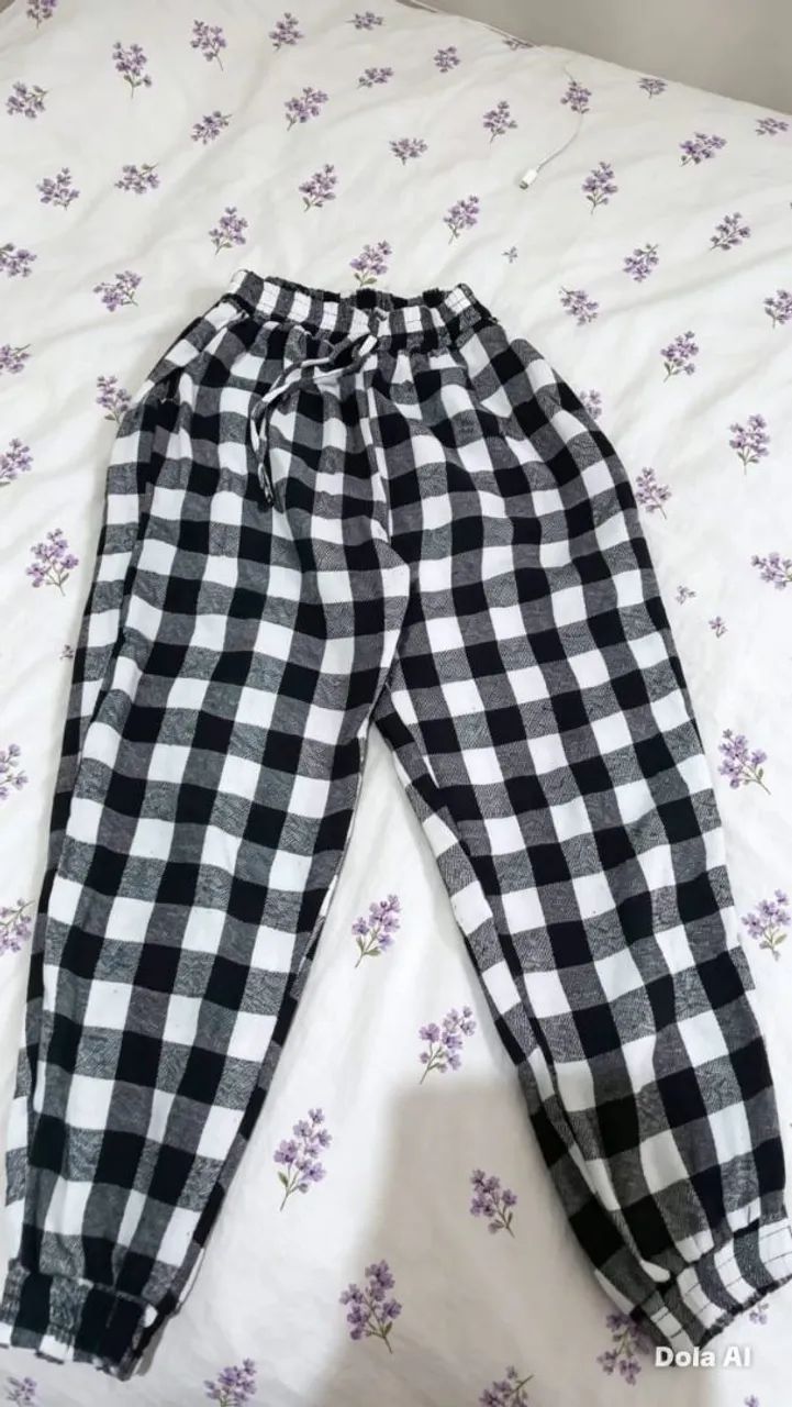 Calça xadrez jogger  - Foto 2