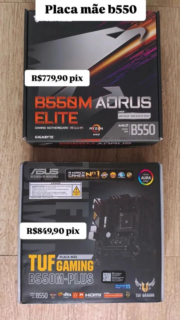 Placa mãe b550m AORUS elite nova com garantia  - Foto 2
