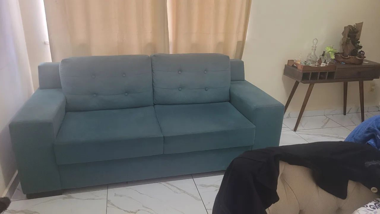 Vendo sofá 210m. Em ótimo estado Espuma D 33. - Foto 4