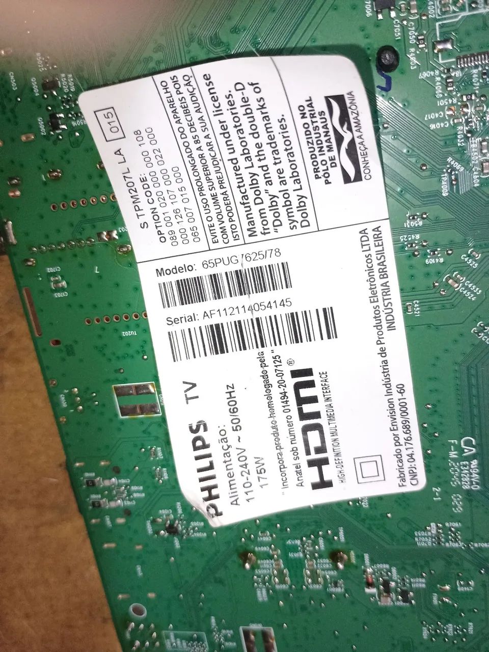 Placa principal tv Philips 65PUG7625/78 completa com fonte e todas as outras placas  - Foto 5