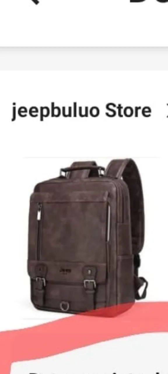 Mochila de couro masculina  - Foto 5