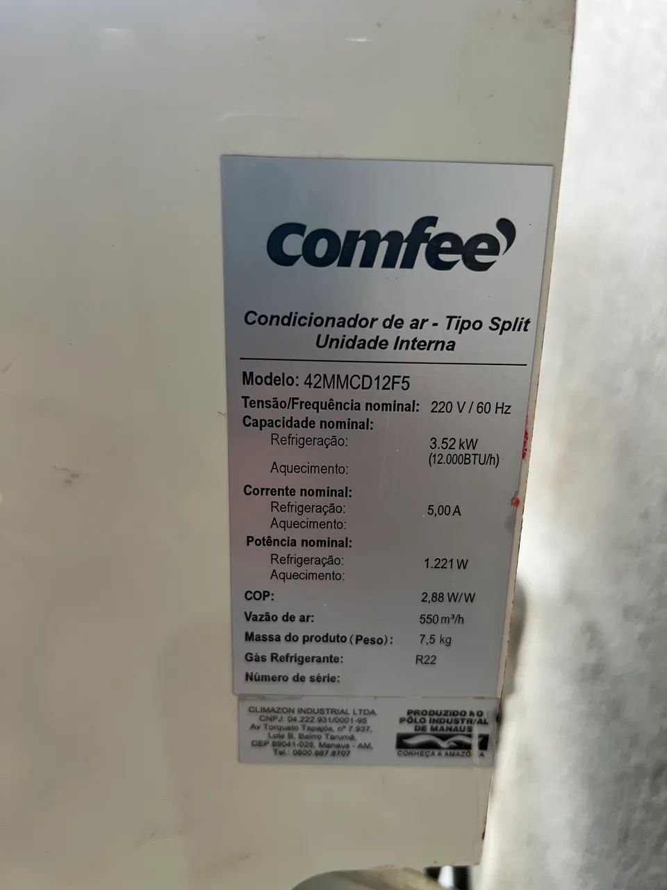 Ar condicionado marca Comfee 12 mil BTus  - Foto 3