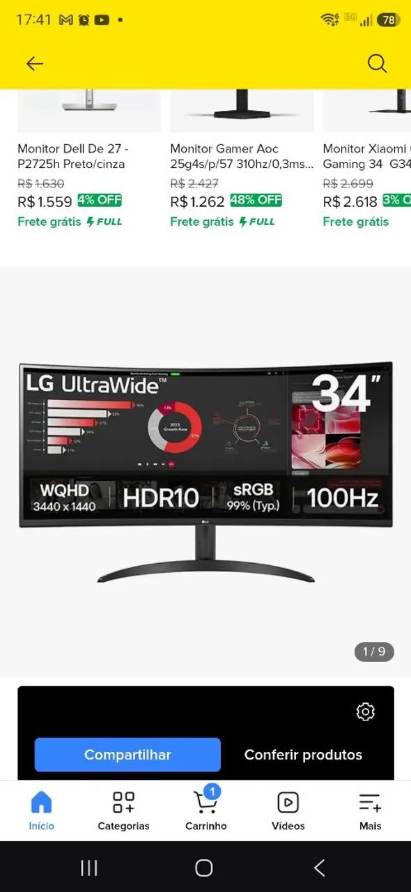 Monitor LG UltraWide 34? 100Hz - 34WR50QK-B - Foto 2