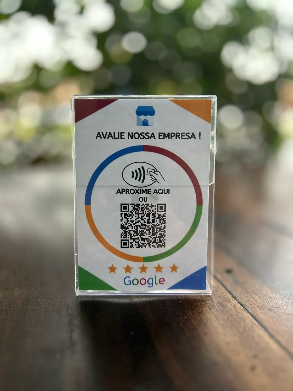 Placa NFC + QR CODE - Google, Instagram, Pagamentos e cardápios digital