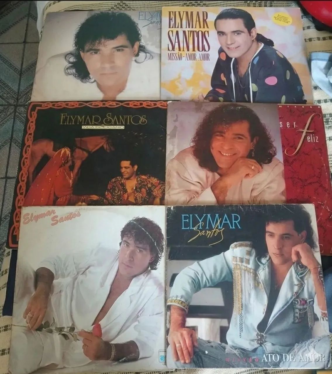6 Discos de vinil lp Elimar Santos 