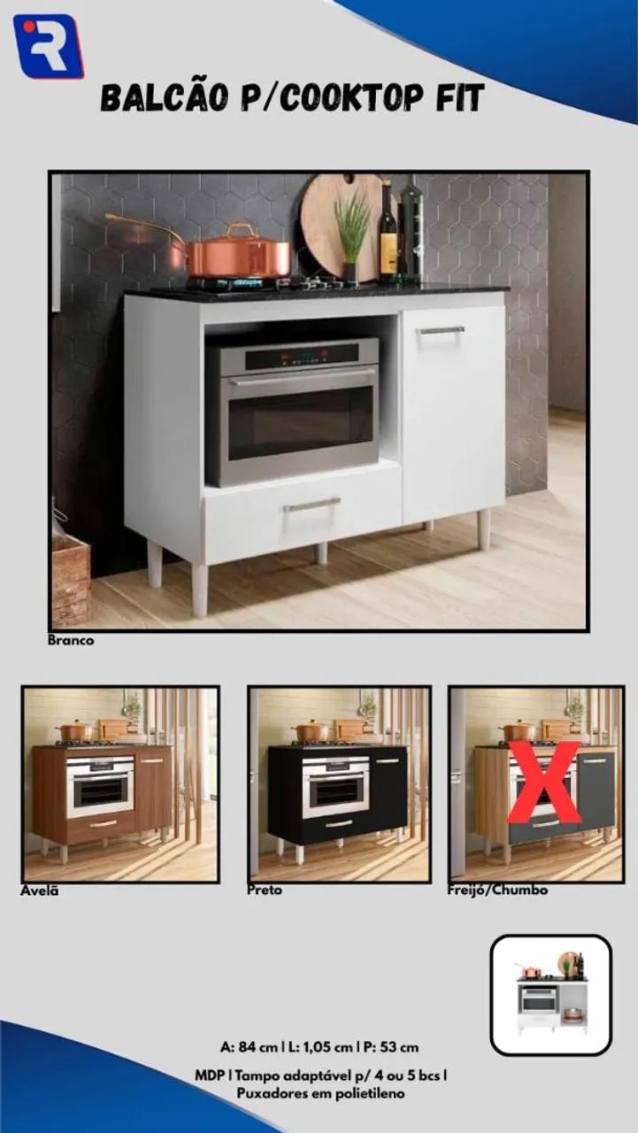 Balcão de Cooktop 