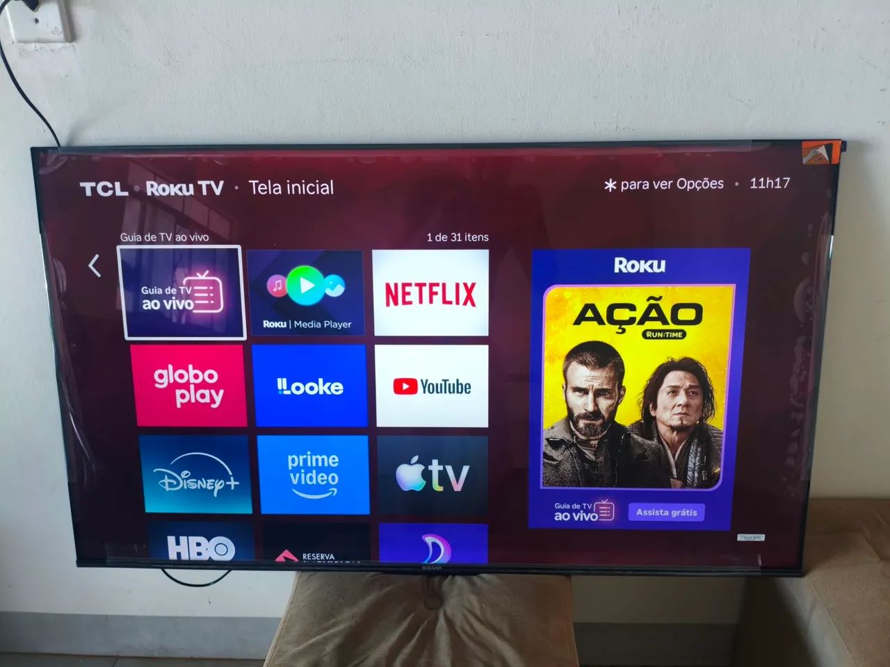 Tv 32 Smart Roku zerada - Passo cartão 