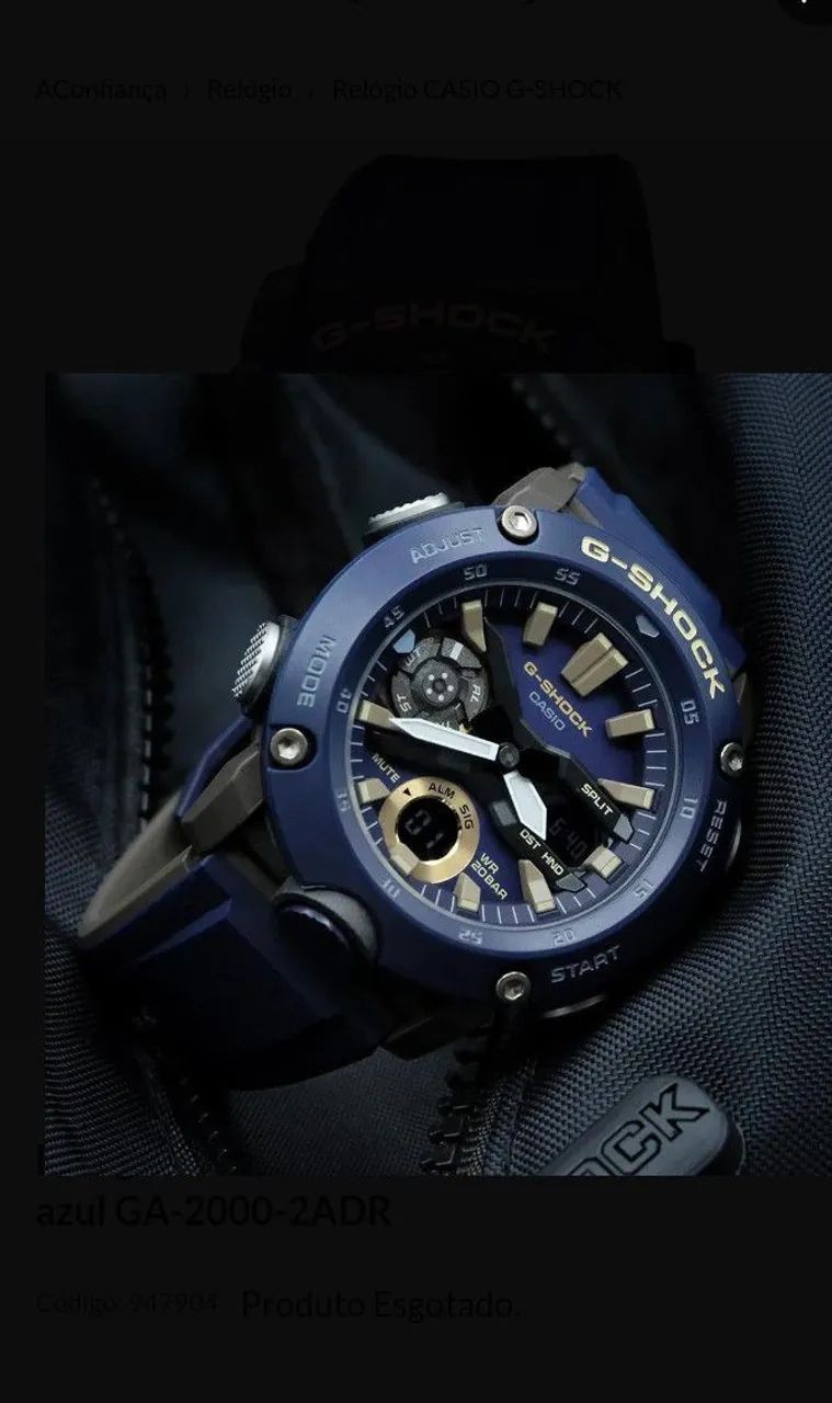 Relógio Casio G-Shock Ga-2000 2ADR Carbon - Foto 3