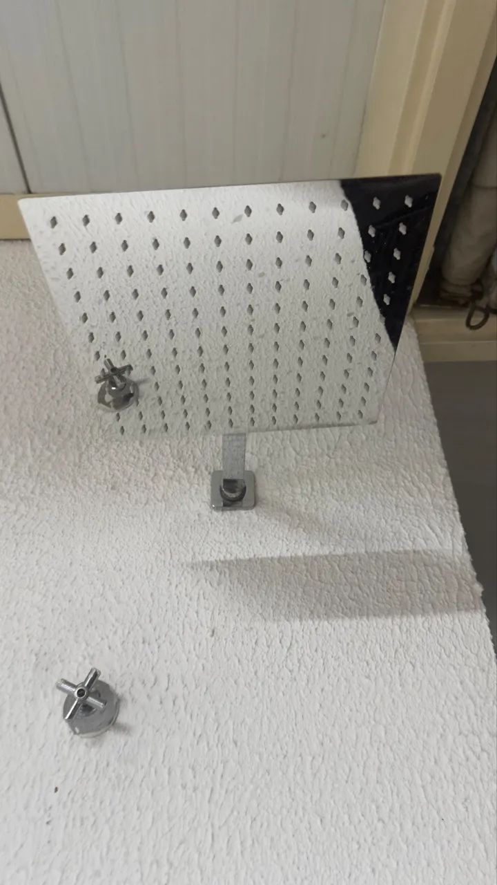 Ducha aço inox gigante + Deck Modular Plástico 
