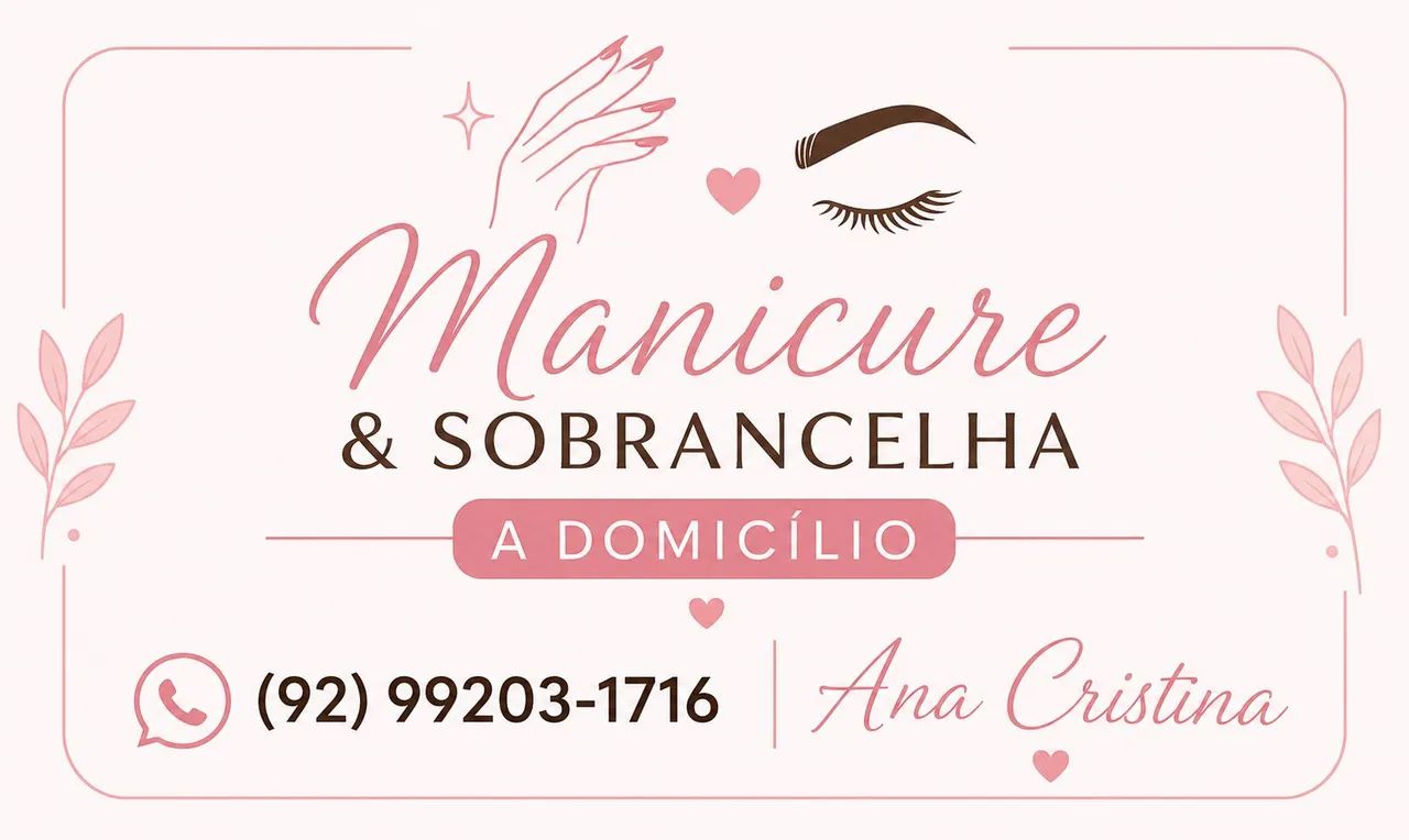 Manicure e sombrancelha 