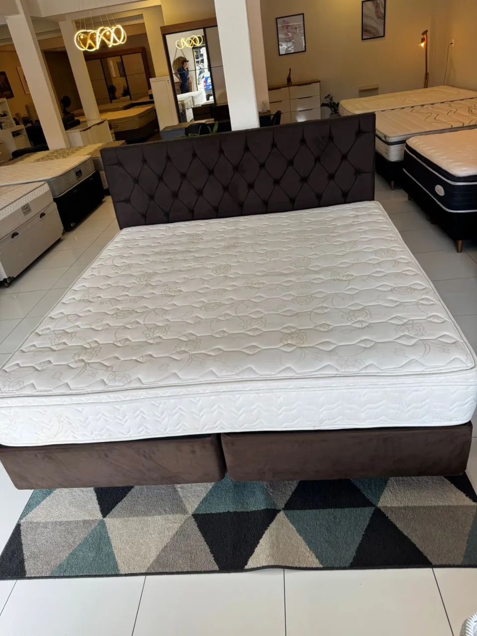Cama box KING MAXFLEX COM COLCHÃO E CABECEIRA  - Foto 2