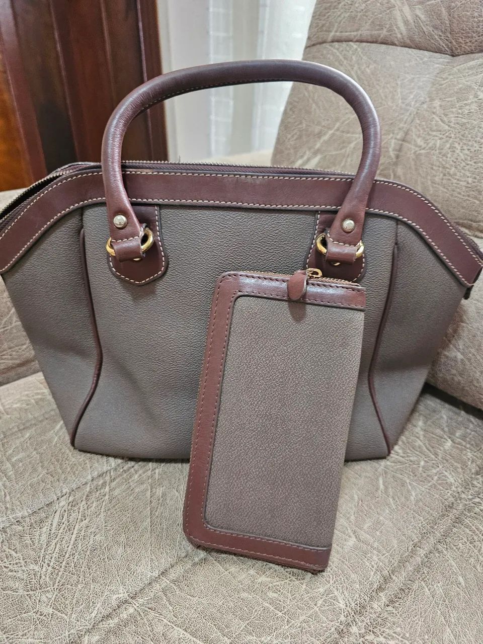 Bolsa de couro e carteira de couro corello - Foto 2