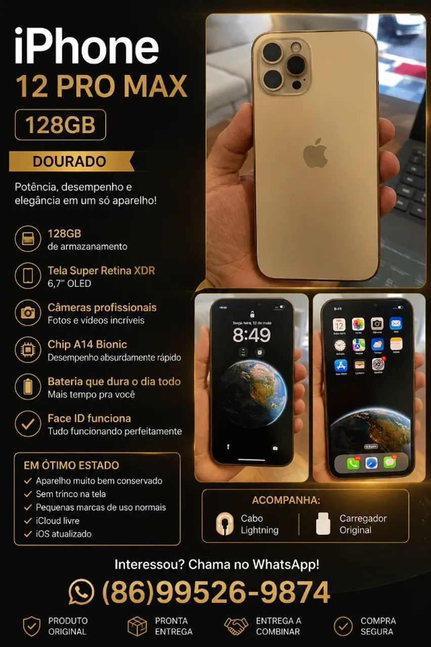 Iphone 12 Pro Max 128GB - Celulares e Smartphones - Itararé