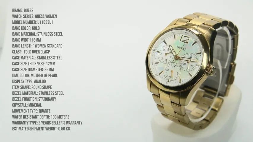 relógio guess original u11633l1 dourado - Foto 2