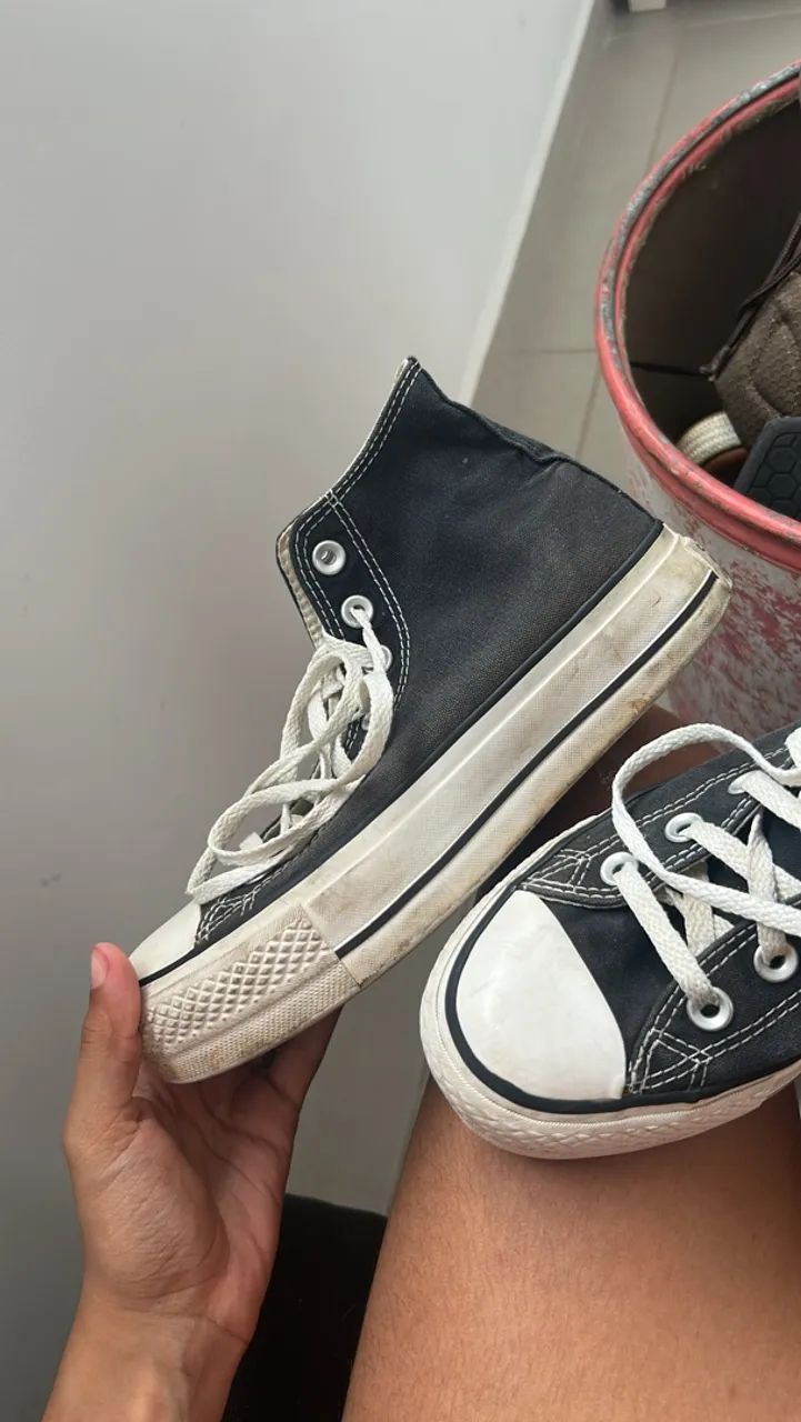 All star preto plataforma  - Foto 2