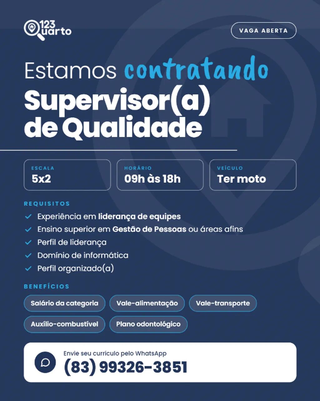 VAGA DE EMPREGO - COM VEICULO 