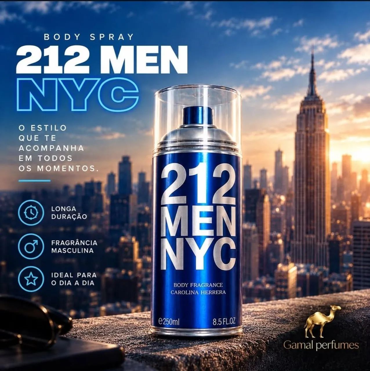 BODY SPRAY 212 MEN 250ML - Foto 2