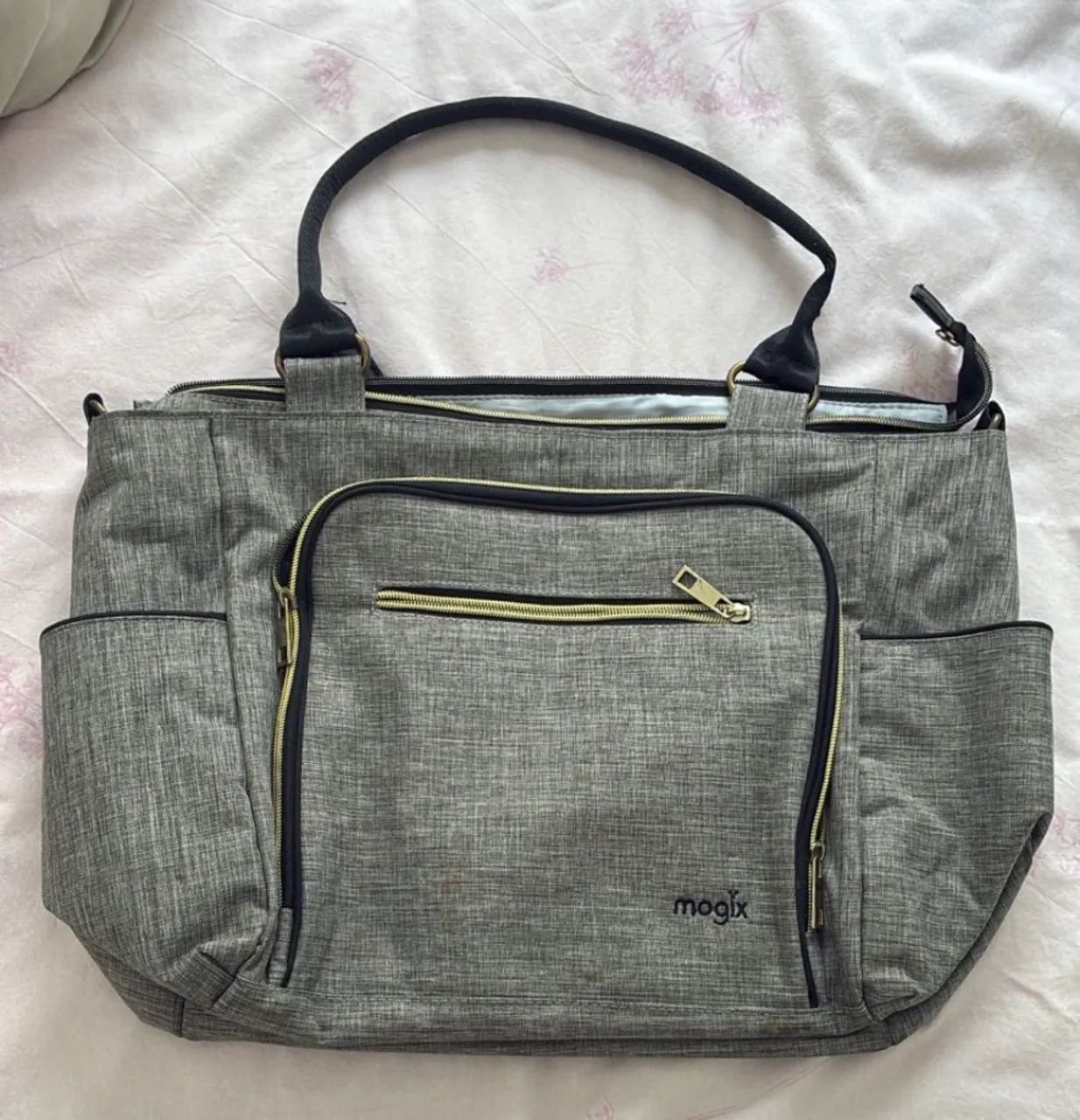 Bolsa Maternidade Multifuncional Mogix (Cinza) - Com Conexão USB! - Foto 2