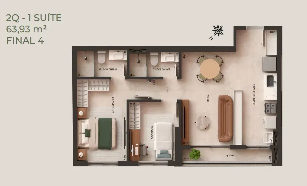 PLANTA 63m²