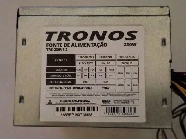 Fonte Tronos 230W.