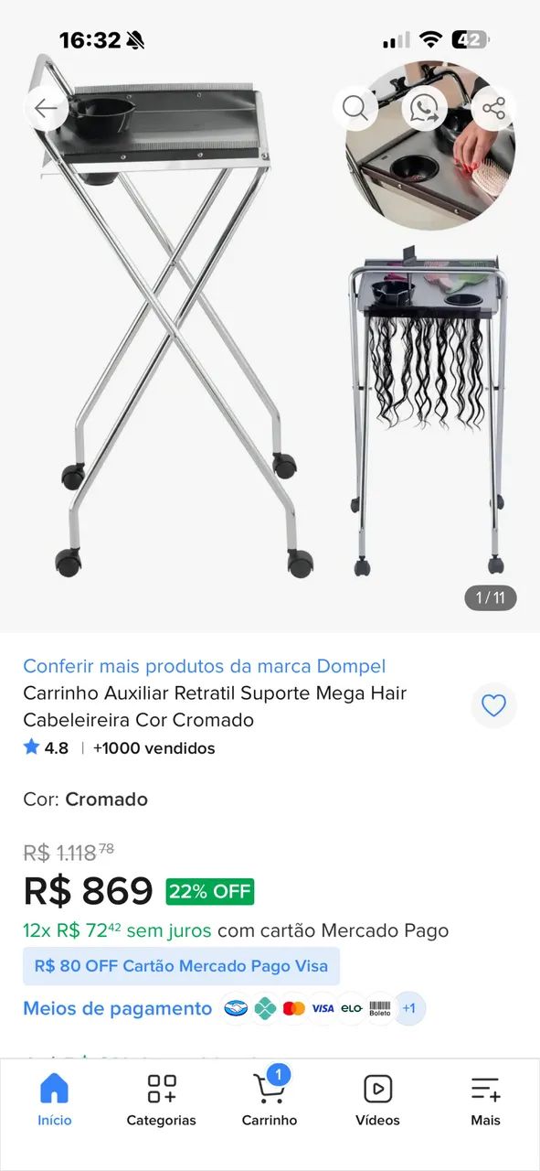 Carrinho Auxiliar cabeleireiro - Foto 4