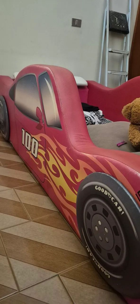 Cama infantil carro de corrida hot Wheels - Foto 2
