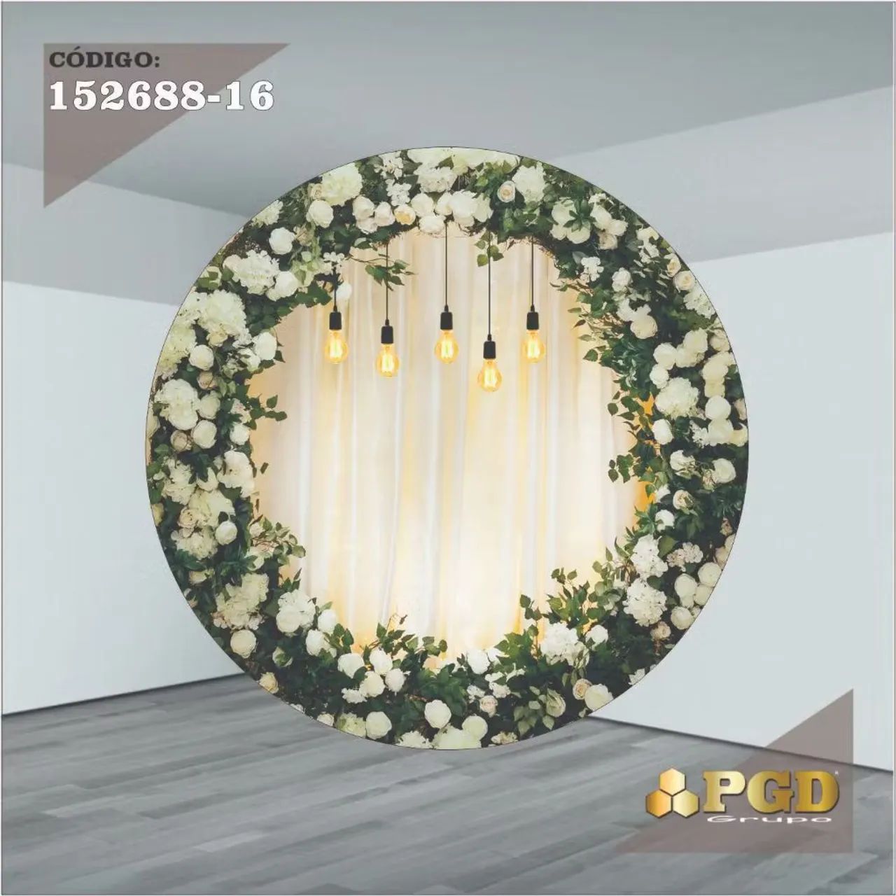 Capa painel redondo, decoração pegue e monte  - Foto 4