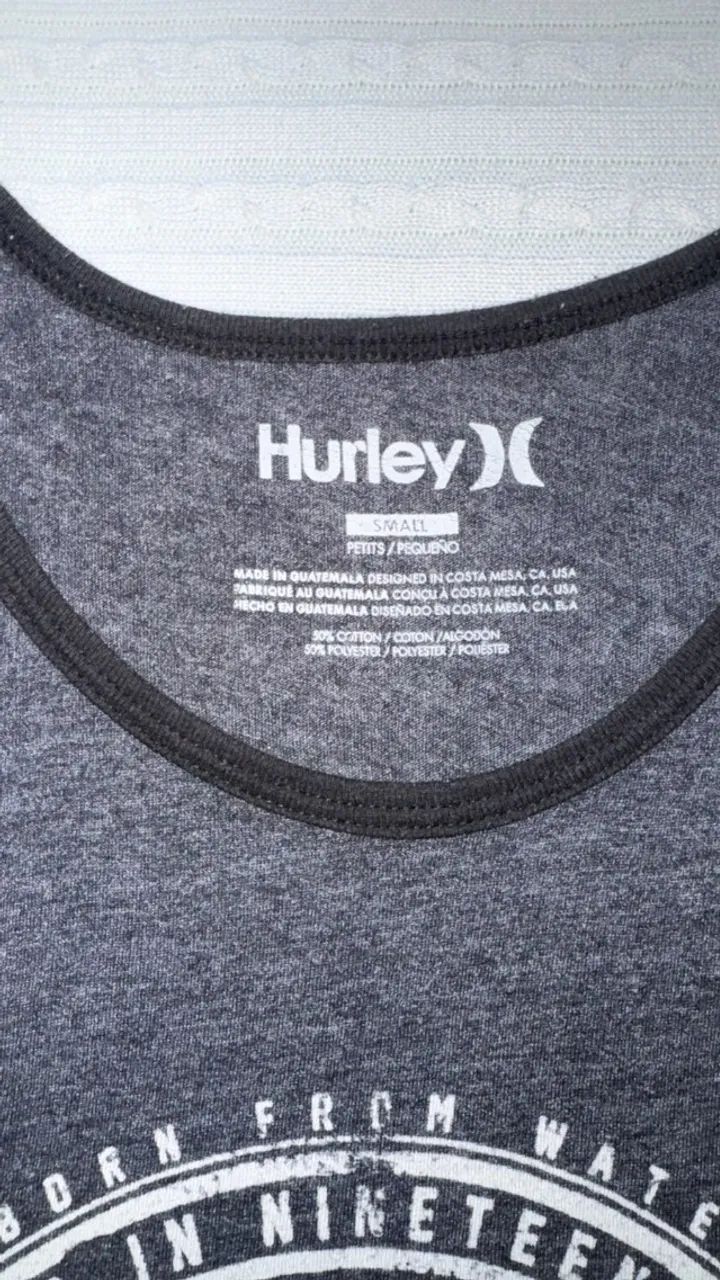 regata masculina cinza com mescla Hurley - Foto 2