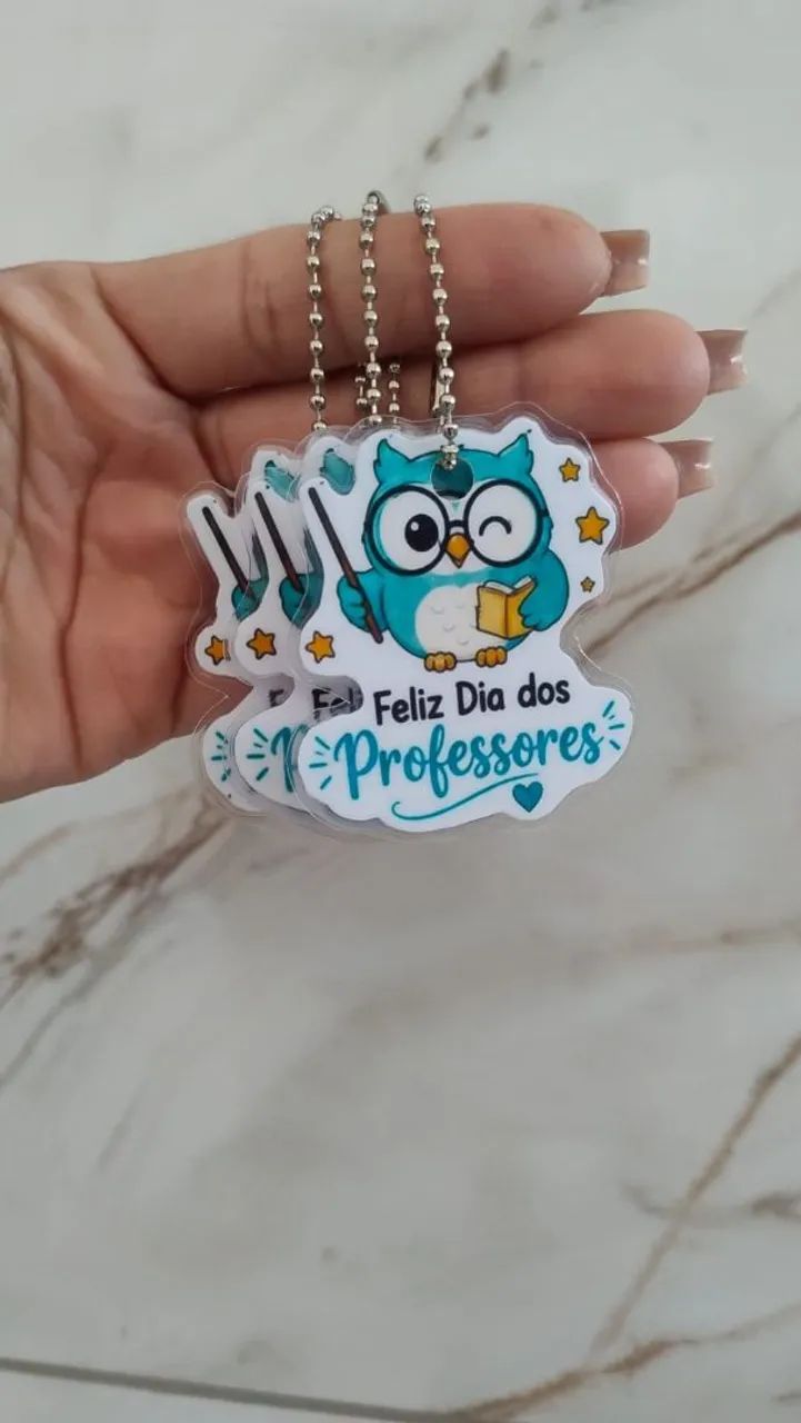 MINI CHAVEIRO PARA DIA DOS PROFESSORES CORUJINHA - Foto 2