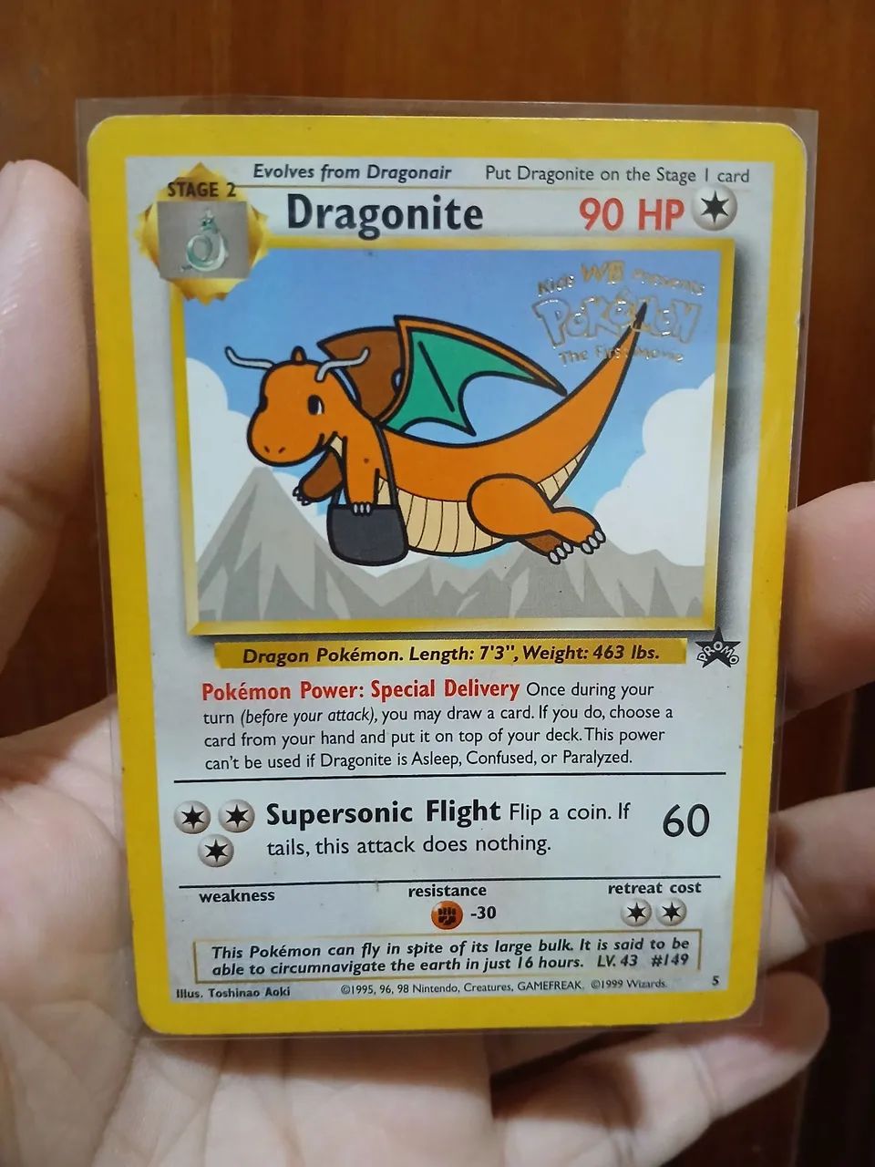 Carta Pokémon Dragonite 1999