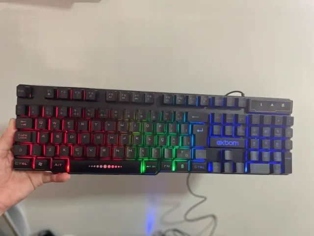 Teclado Gamer Exbom com Iluminação LED RGB - Foto 5