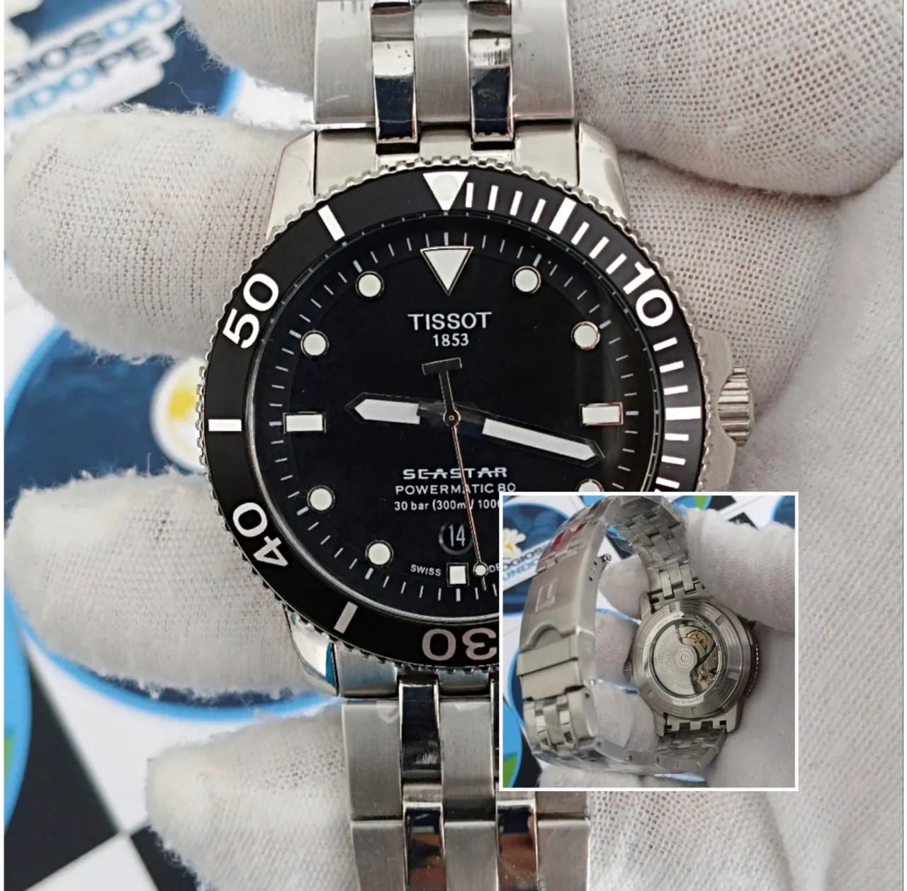 RELÓGIO TISSOT SEASTAR BLACK AUTOMÁTICO 