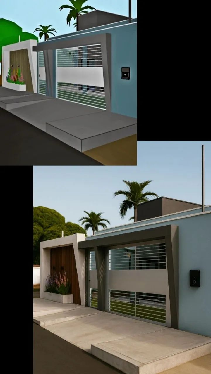 Plantas baixas e projetos de construção em 3D. 