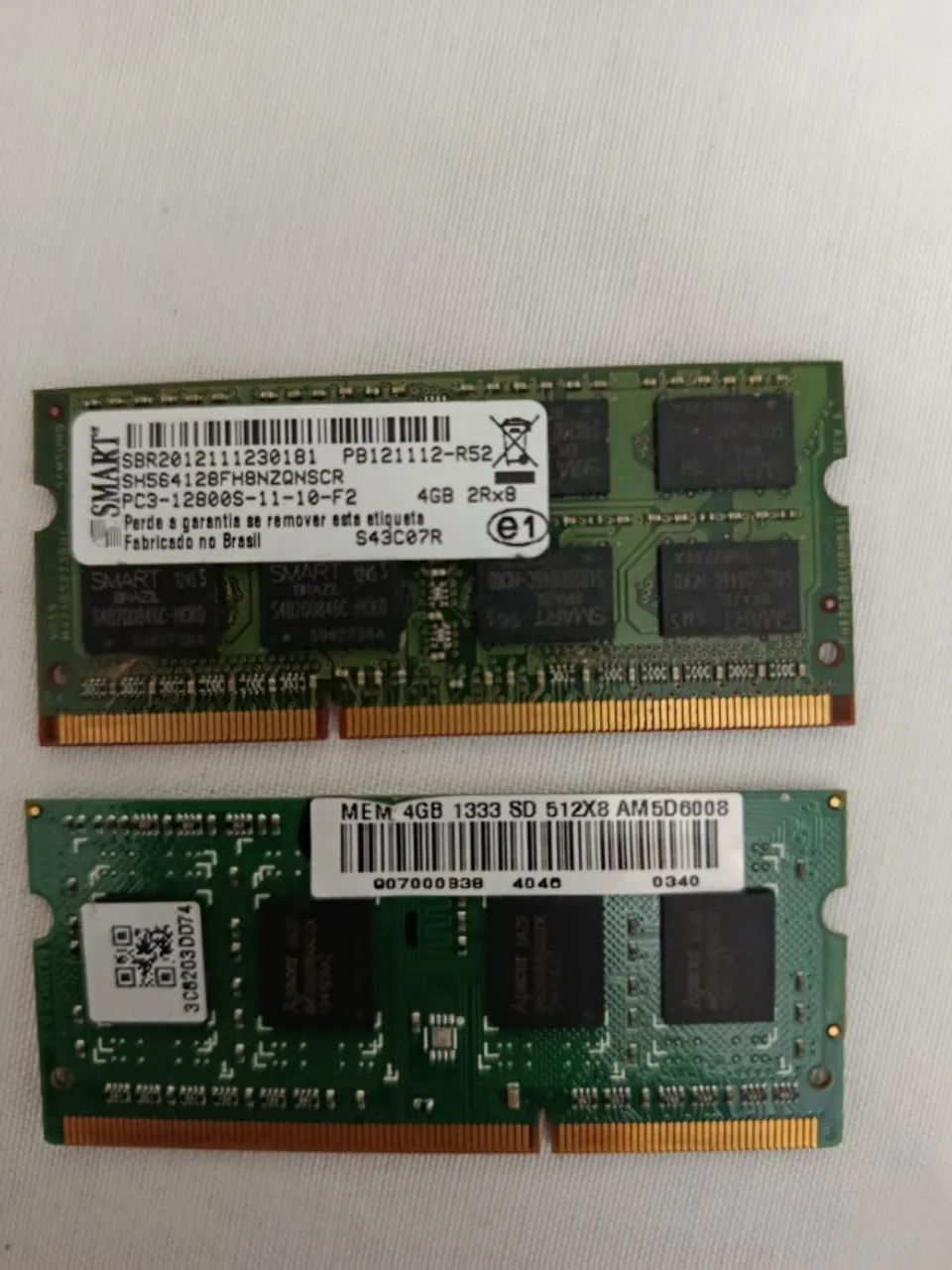 02 Memória Ram-04 Gb-para Notebook-usadas