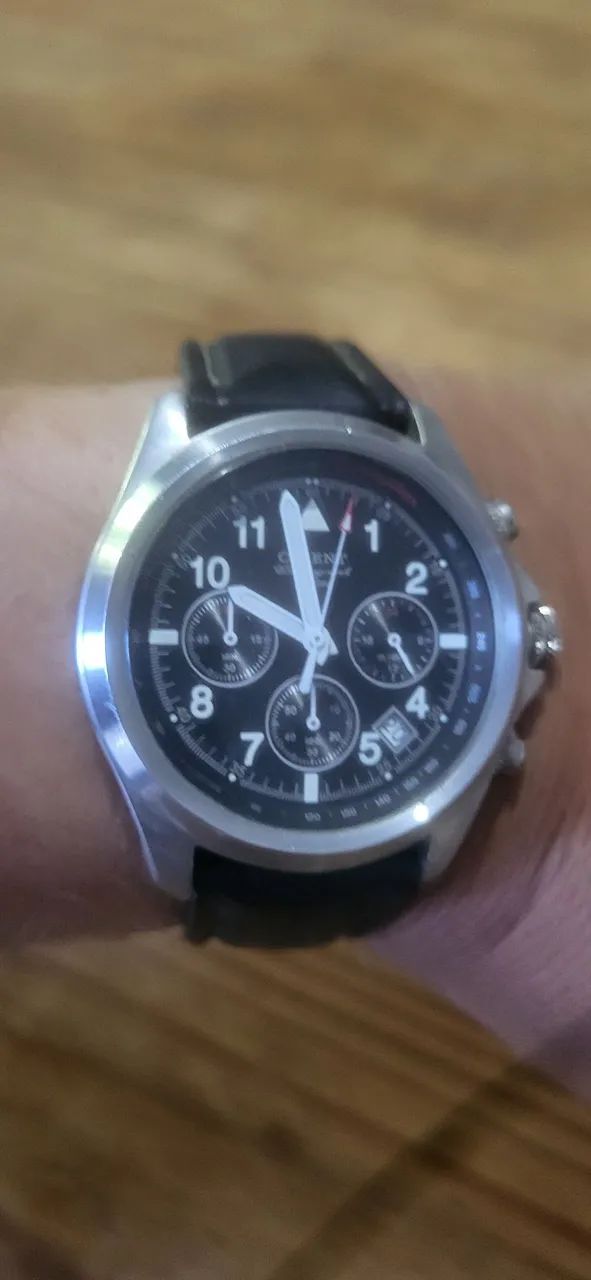 Relógio oriente quartzo cronógrafo 42 mm de caixa 