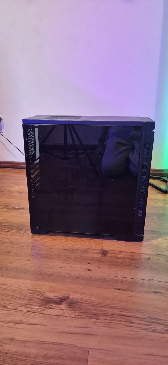 Case Desktop, vidro temperado preto