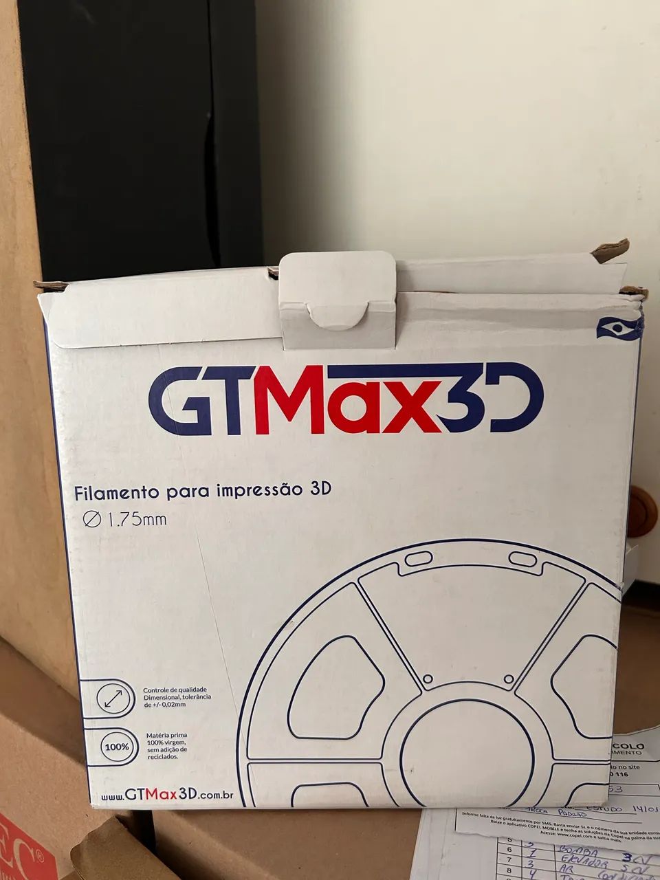 Filamento Gtmax 3d vermelho lacrado 