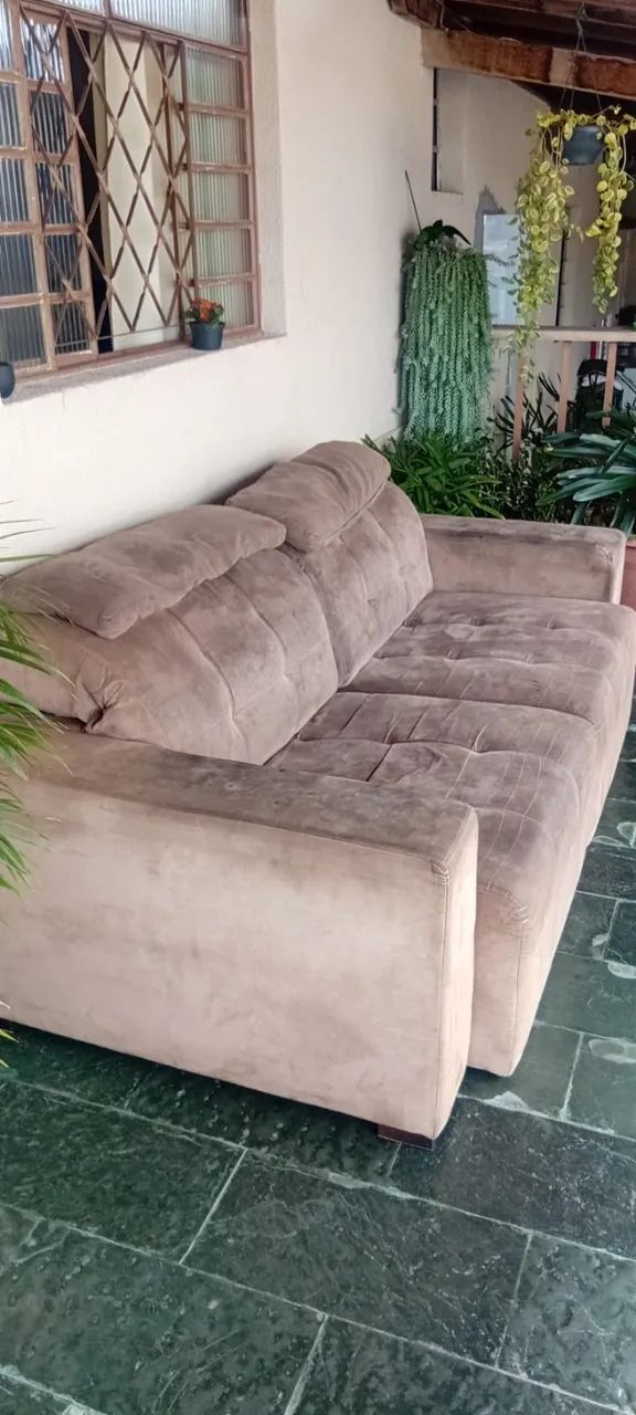 Sofa Retrátil 3 lugares usado - Foto 3