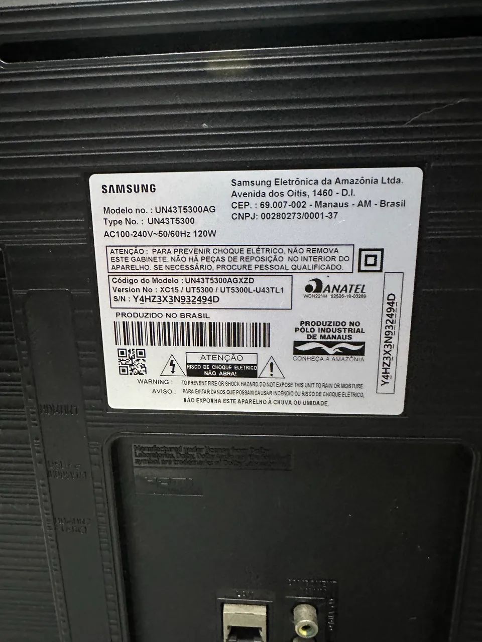 Televisão SAMSUNG 43 polegadas COM DEFEITO - Foto 2