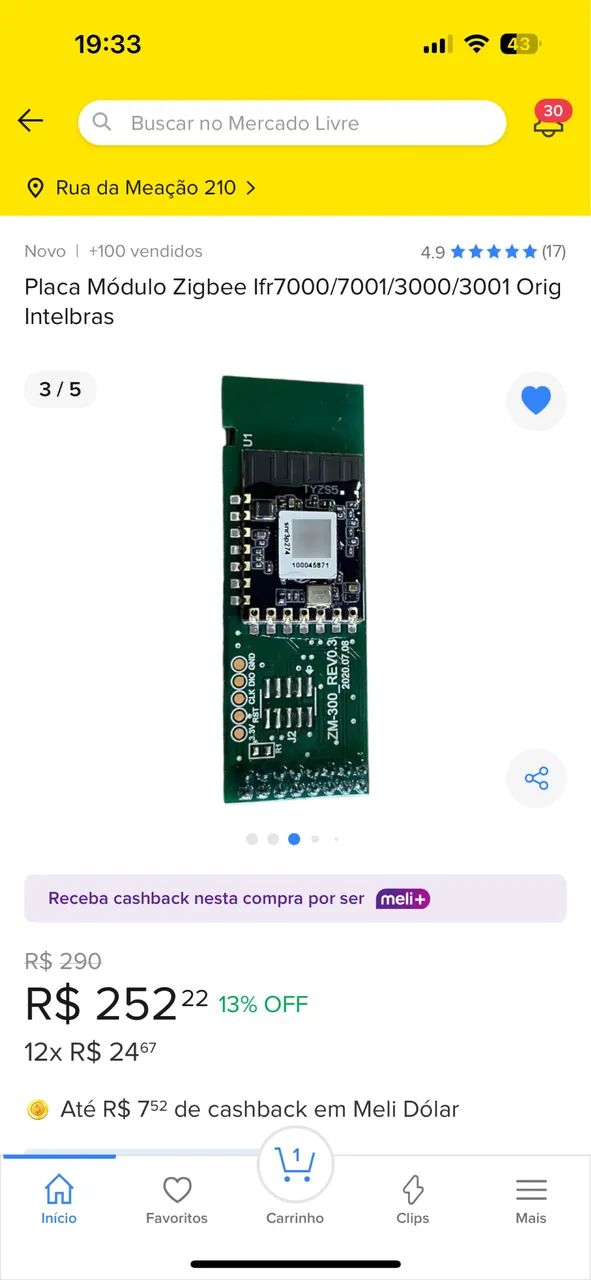 Placa módulo Zigibee intelbras Original 
