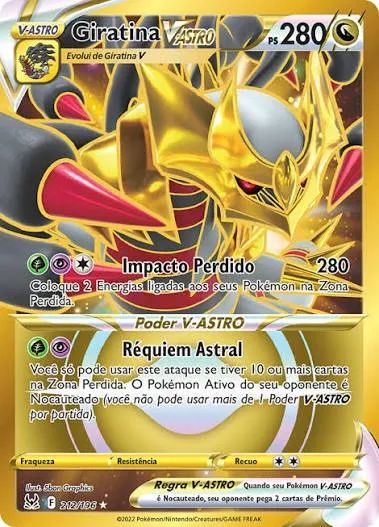 Carta pokemon rara Giratina