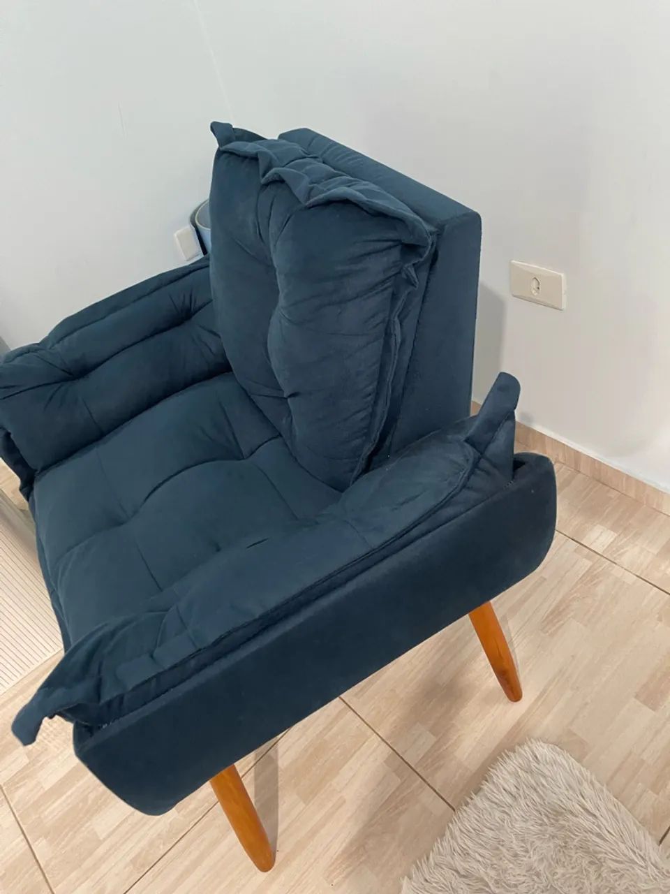 Poltrona Azul Linda e Confortável | Ótimo Estado  - Foto 3