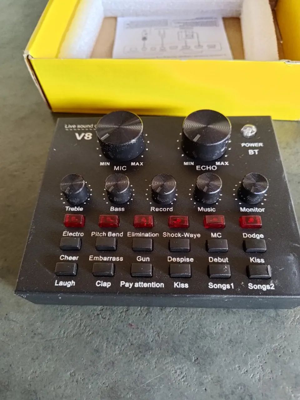 V8 Audio Sound Card Usb 5.0 Headset Microfone Webcast Live - Foto 4