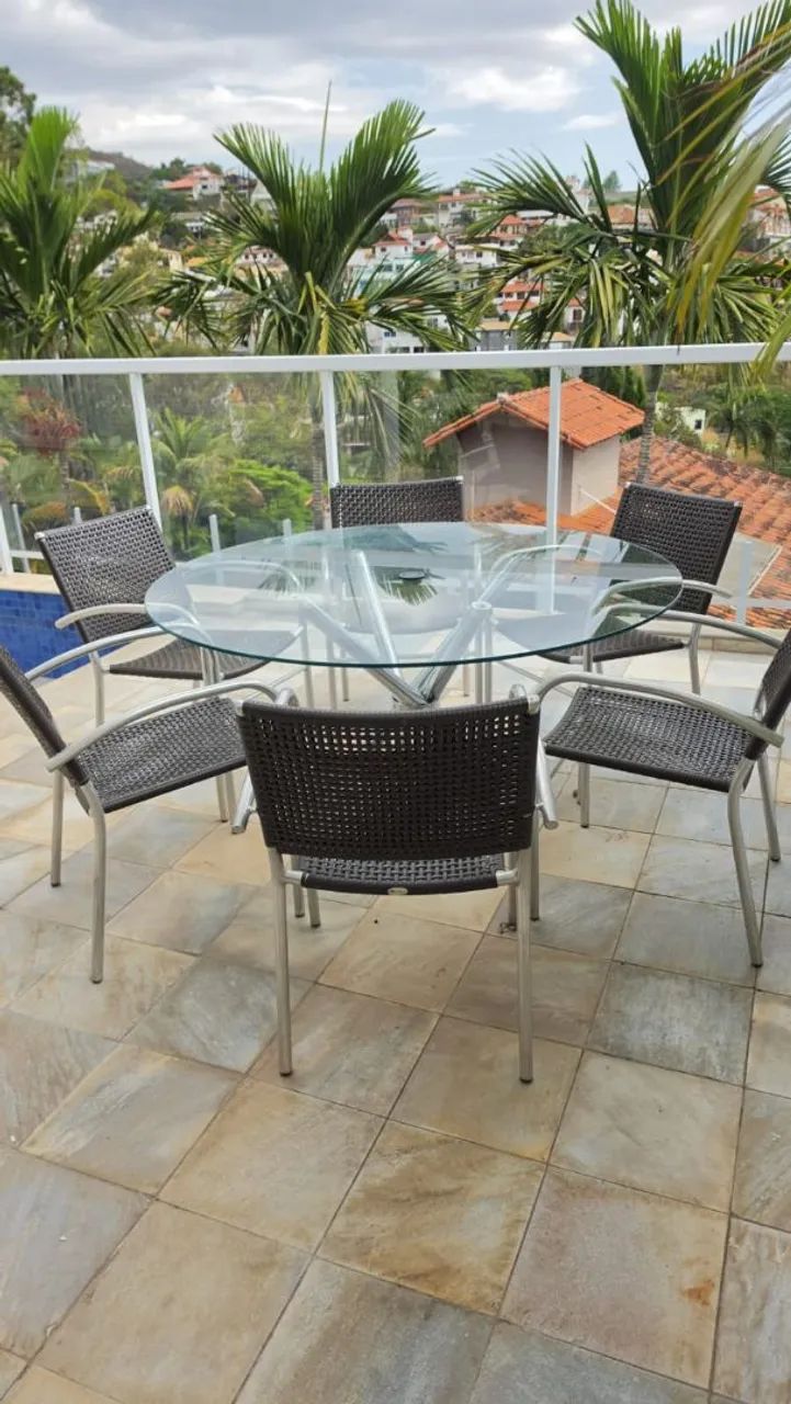 Mesa area de piscina com cadeiras - Foto 2